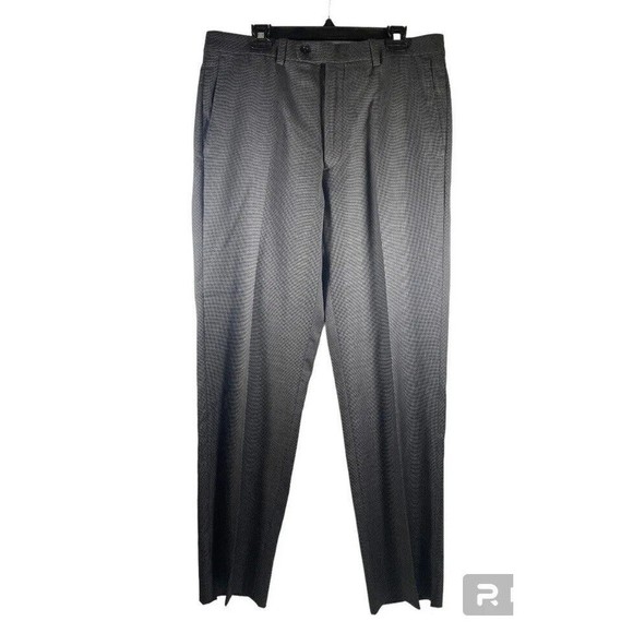 Ari8to Aristo Eighteen Men’s Stirling Charcoal Wool Dress Pant Trouser Sz 36 - Picture 1 of 11